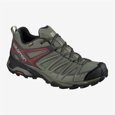 Salomon X ULTRA 3 PRIME GTX Mens Hiking Shoes Olive | Salomon South Africa